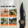 Folding Pocket Knife 3 in/7.6 cm 7CR17MOV Blade Aluminum Handle Sharp