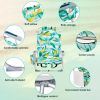 Short Oxford Cloth Silver White Aluminum Tube Beach Chair - Lemon
