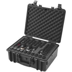 VEVOR Hard Pistol Cases with Pre-cut PU Foam, Waterproof & Dustproof Hard Gun Case for 5 Pistols, 18.9×16.3×8.5 in Lockable Pistol Case, Black