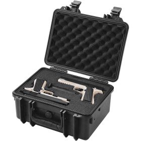 VEVOR Hard Pistol Cases with Pre-cut PU Foam, Waterproof & Dustproof Hard Gun Case for 1 Pistol, 14.1×11.5×7.6 in Lockable Pistol Case, Black